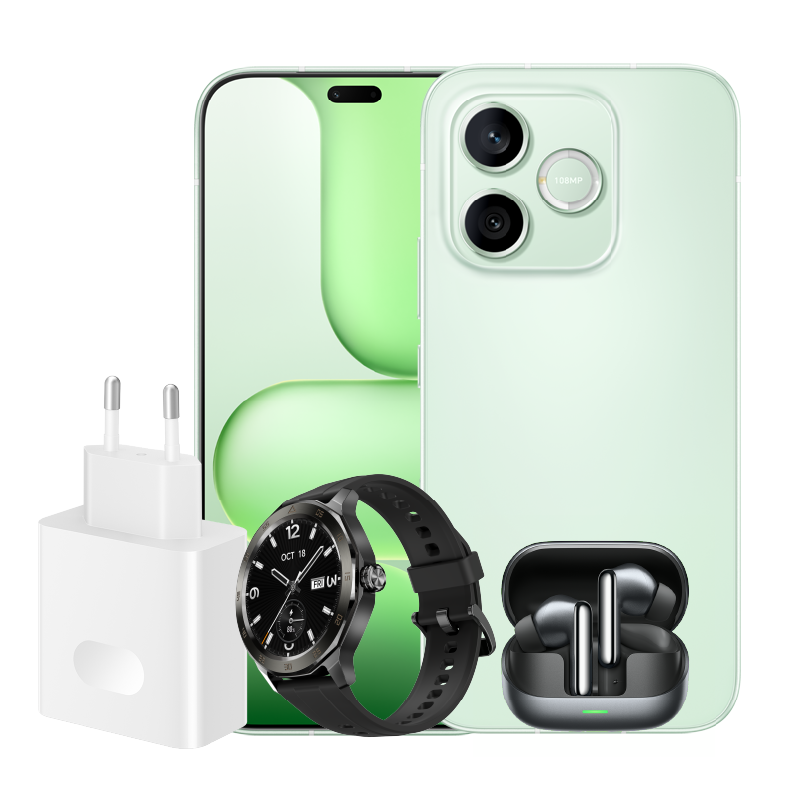 HONOR  600e (8+512GB) + Audífonos HONOR Earbuds 4 black + HONOR Choice Watch 2 Epic black + HONOR Cargador 45W