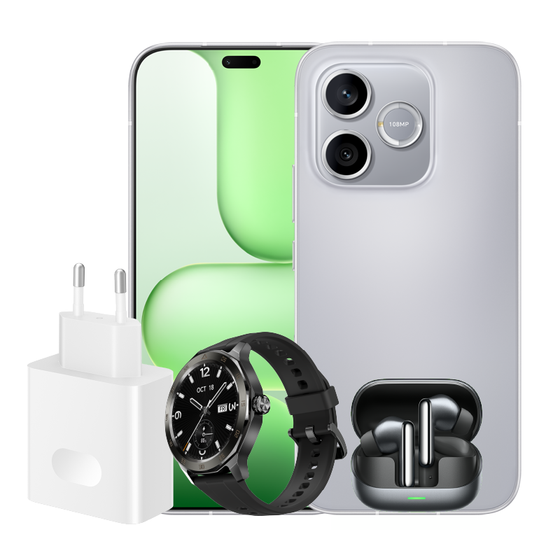 HONOR  600e (8+512GB) + Audífonos HONOR Earbuds 4 black + HONOR Choice Watch 2 Epic black + HONOR Cargador 45W