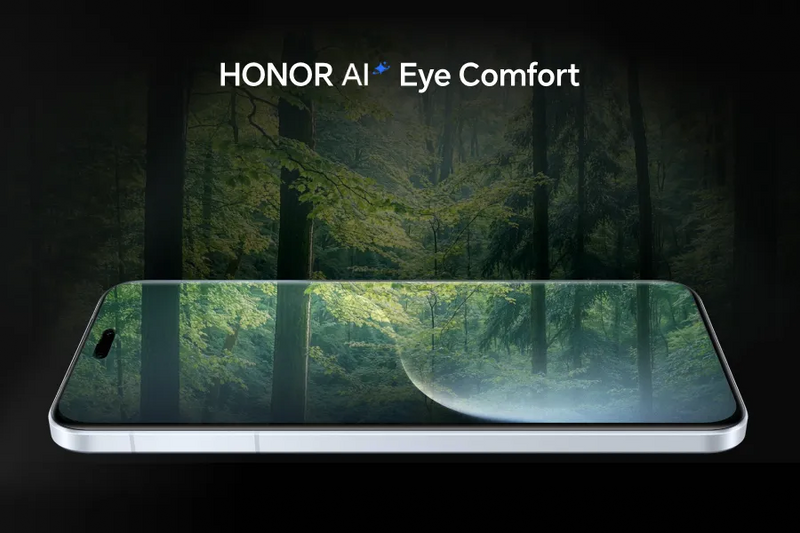 Pantalla con luz natural y HONOR AI Eye Comfort