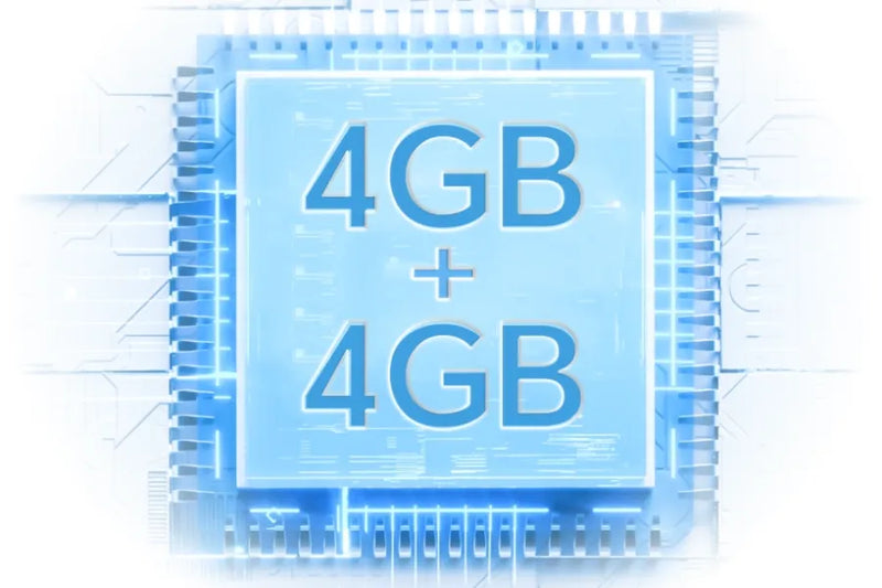 8 (4+4)GB + 256GB de almacenamiento ampliable
