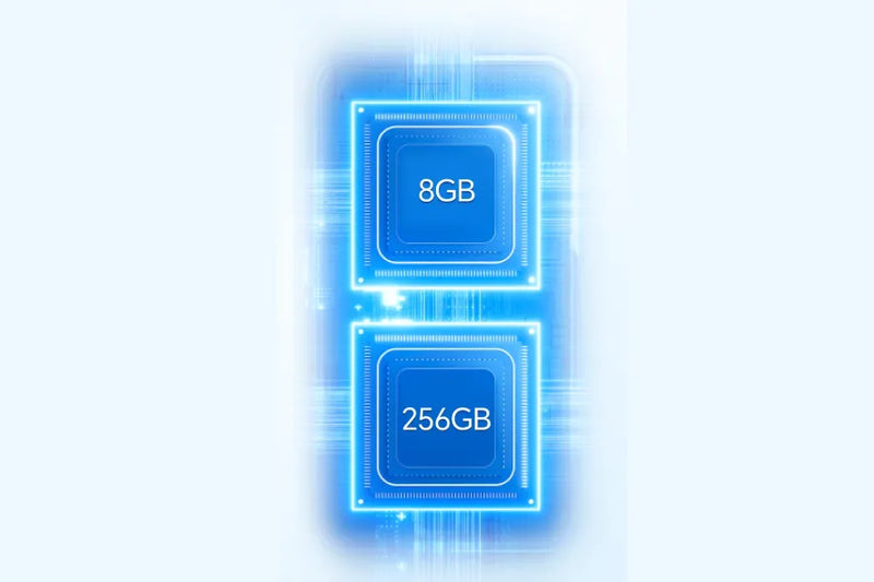 Almacenamiento súper grande 8GB + 256GB